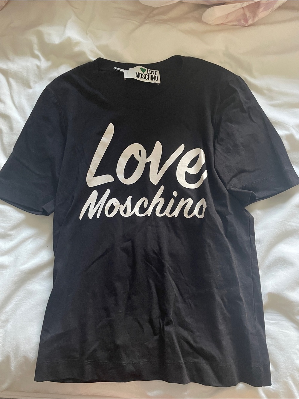 Love Moschino Black Tee Size 2